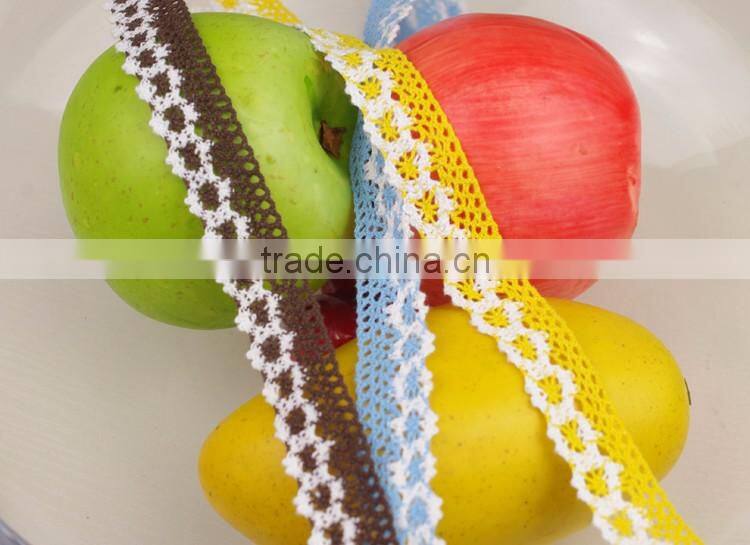 2016 african guipure Cotton ribbon trim crochet accessories lace 2001