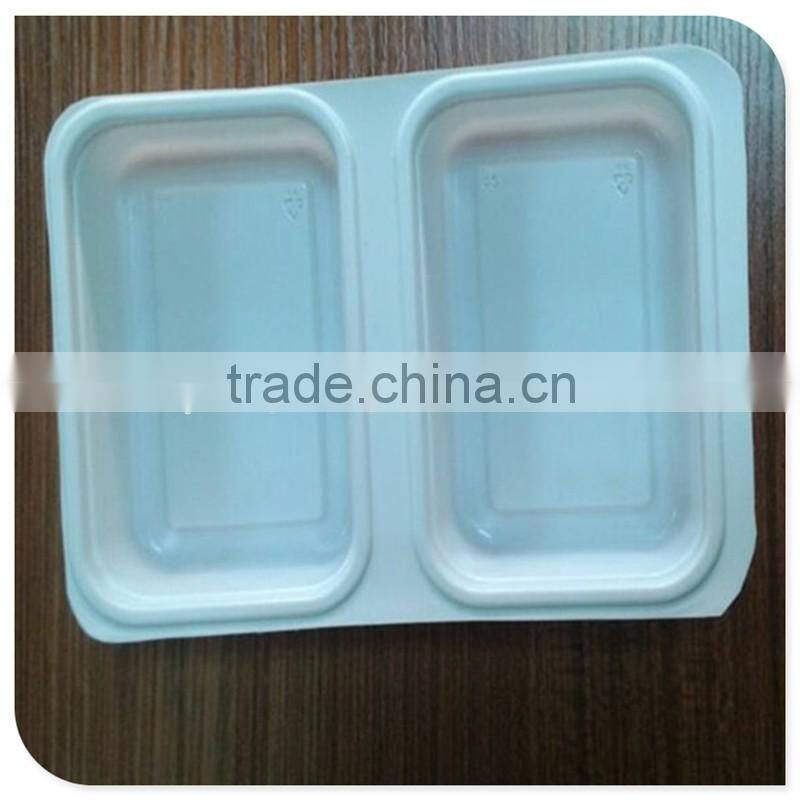 plastic food trays with two compartments
