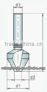 Din334C Countersink 3 flutes 60 degree