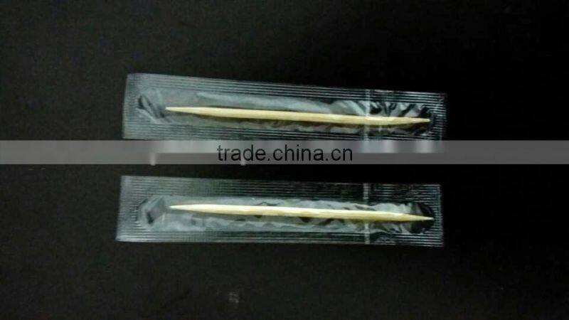 HOT SALE bamboo toothpick with plastic wrapper