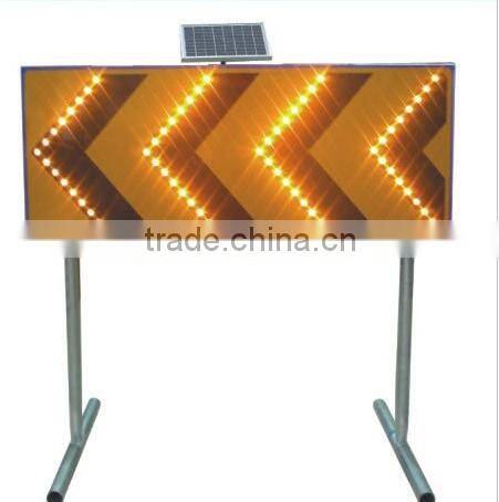 arrow traffic sign for construction zones/ solar road sign