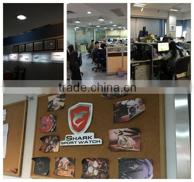 Military SHARK Analog LED Stainless Steel Sport Quartz Wrist Men Digital Watch