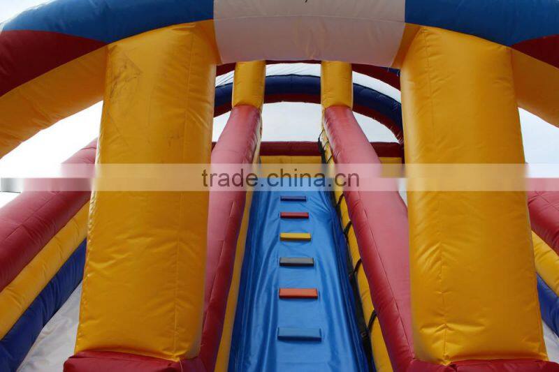 Hola yellow bouncy castle/inflatable bouncy castle with water slide/bouncer house