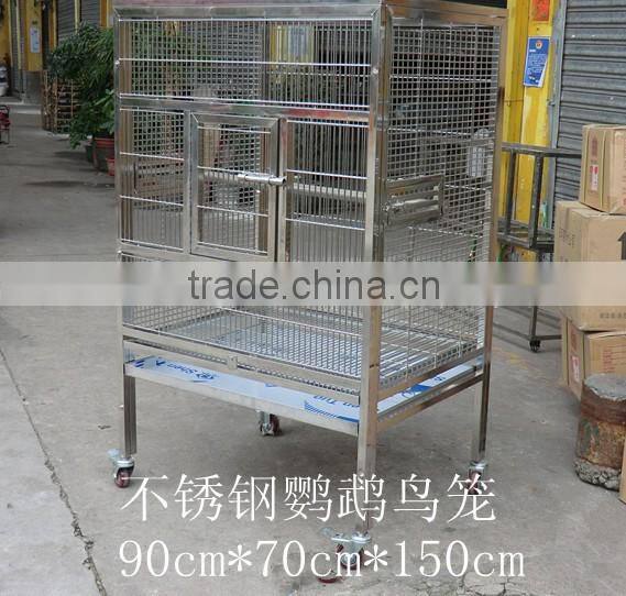 large stainless steel parrot cage for sale