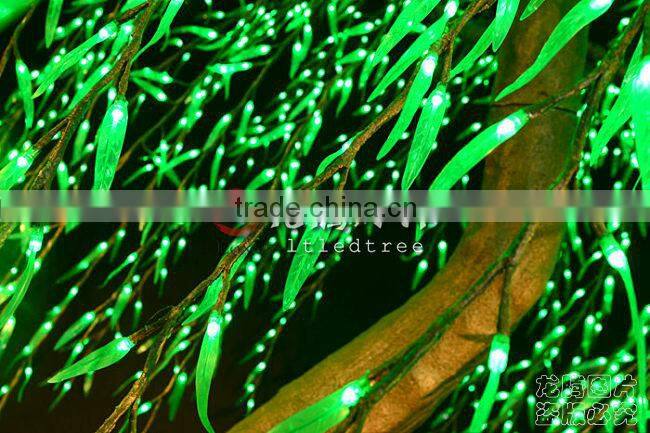 European hotsale 2m beautiful garden decorative artificial lighted willow trees