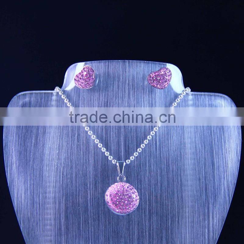 crystal beads jewelry sets lady