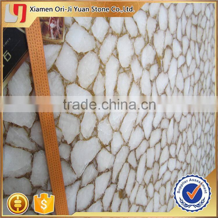 Cheap manufacture onyx stone bench