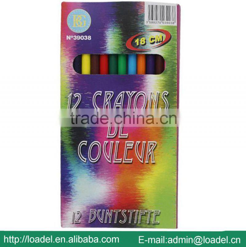 12pcs 7" wooden rainbow color pencil