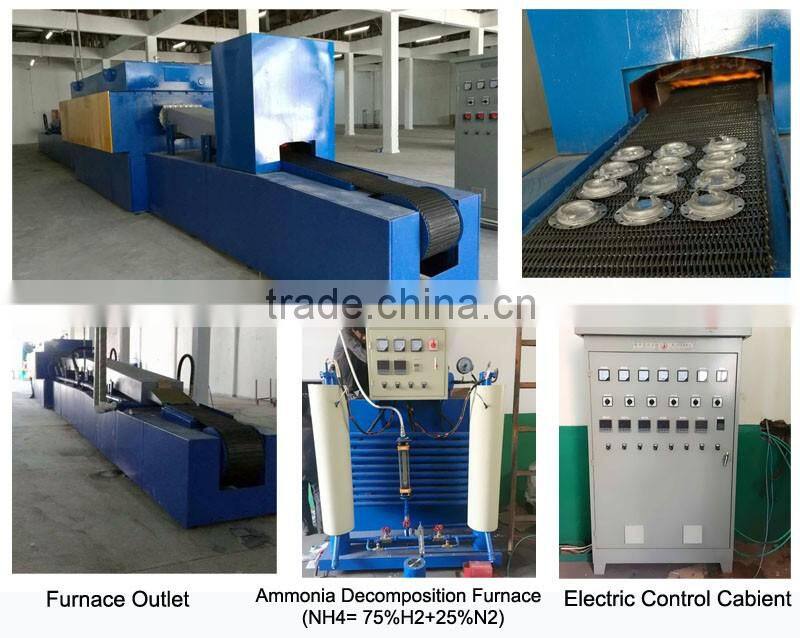 continuous mesh belt gas controlled atmosphere heat treatment process brazing furnace