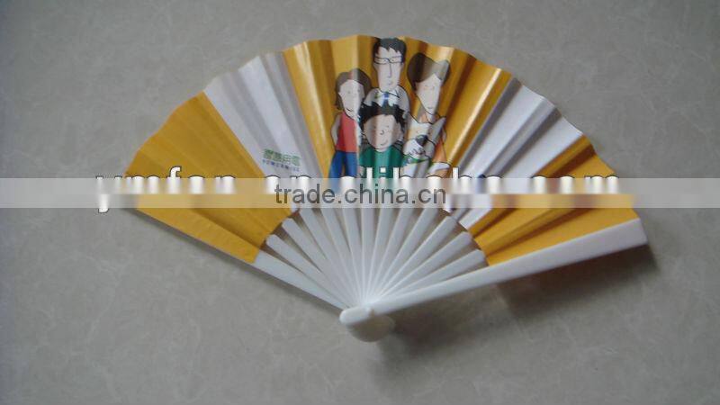 4c printed 18cm length promotion folding paper fan