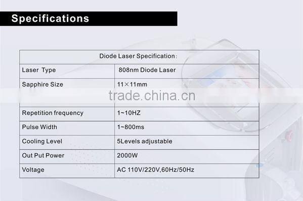 808nm Diode Laser Pernmanet Removing Hair Best Function For Hair Removal