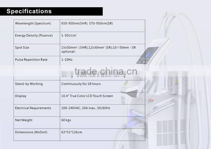 New Year Promotion Vertical IPL OPT SHR hair removal machine