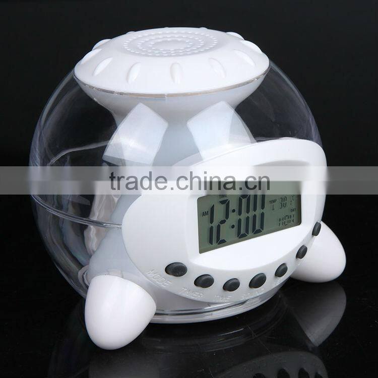 7 color light alarm clock with nature sound