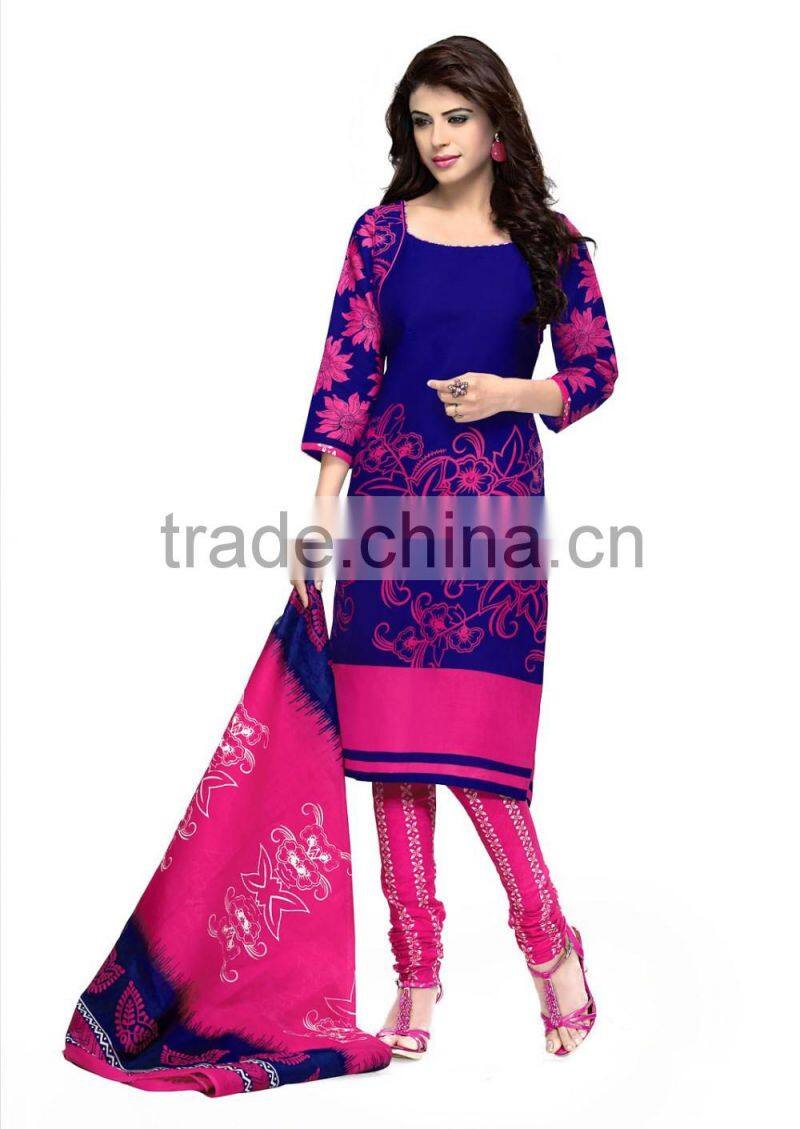 Blue ladies dress material in surat wholesale price