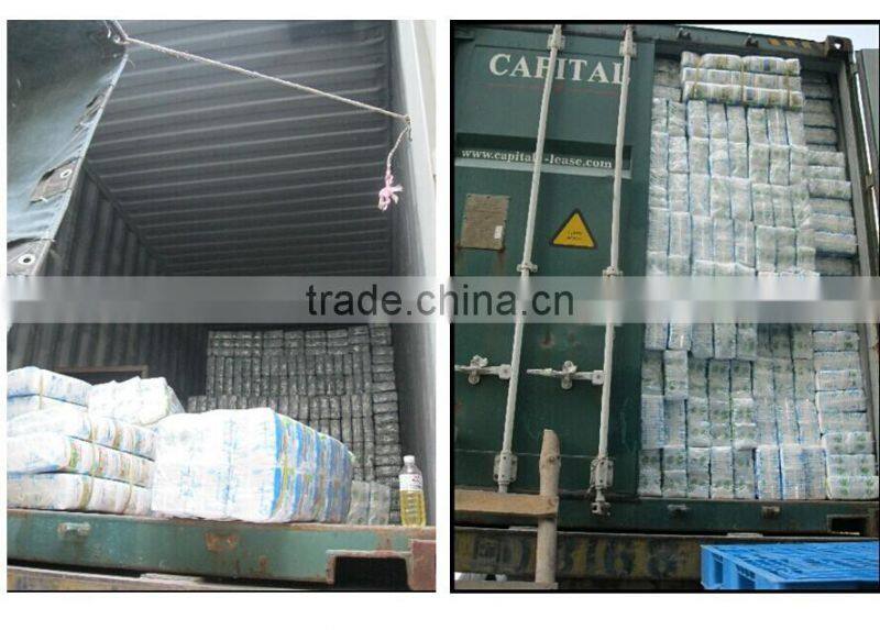 pe film or cloth-like magic tape or pp tape B grade stock baby diapers