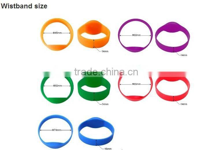 Waterproof rfid silicone bracelet