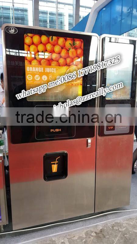 Automatic Credit card/Bill/Coin/Apple Pay/AliPay operated Orange juice vending machine