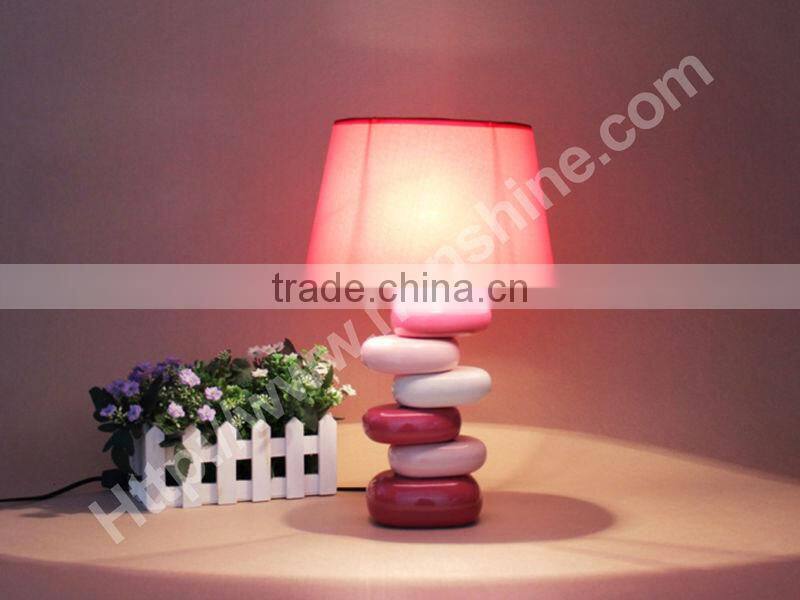 stone shape power outlet hotel table lamps