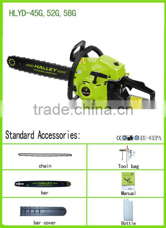 Safety Operation Gasoline Chain Saw 5800 with CE GS EMC EU-II HLYD - 58G