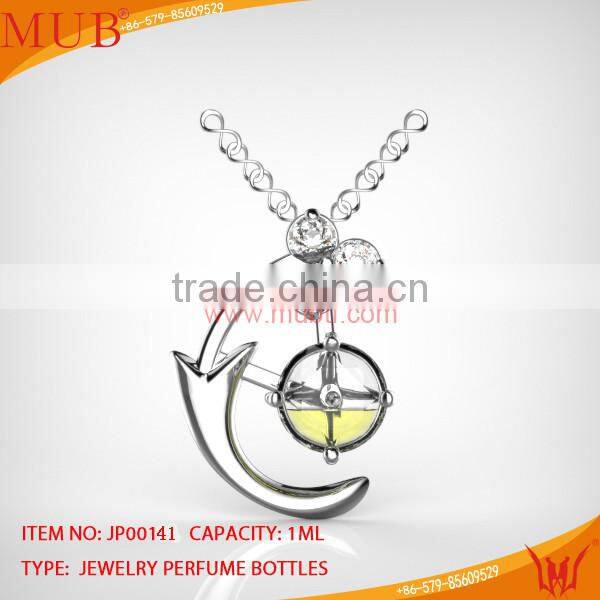2014 Newest Design Beautiful Cross Shape Perfume Jewelry Necklace Pendant