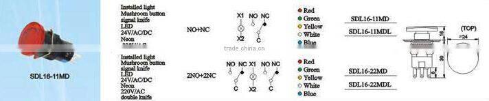 Wholesale Mementory PUSH BUTTON SWITCH SDL16-11MD WITH HIGH QUALITY