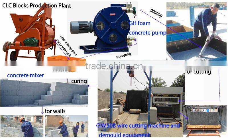 Low cost CLC light weight foam concrete block machine