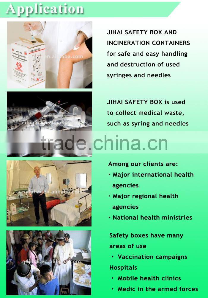 chinese exports to russia syringes with plastic needle box,medical safety box for syringe