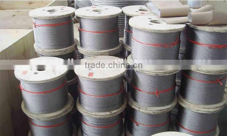 Electro Galvanized Steel Wire Rope 7X19