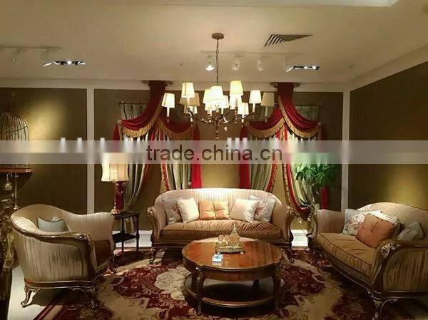 Vintage Style Villa Single Sofa Carved Wooden Living Room Arm Chair Imperial Gold Painted One Seat Sofa Chair