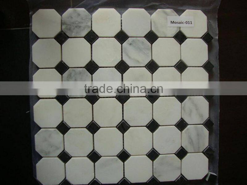 Cheap white marble mosaic 24*24 tile for sale