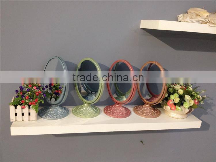 Plastic Multicolor Cosmetic Desktop Make up Mirror