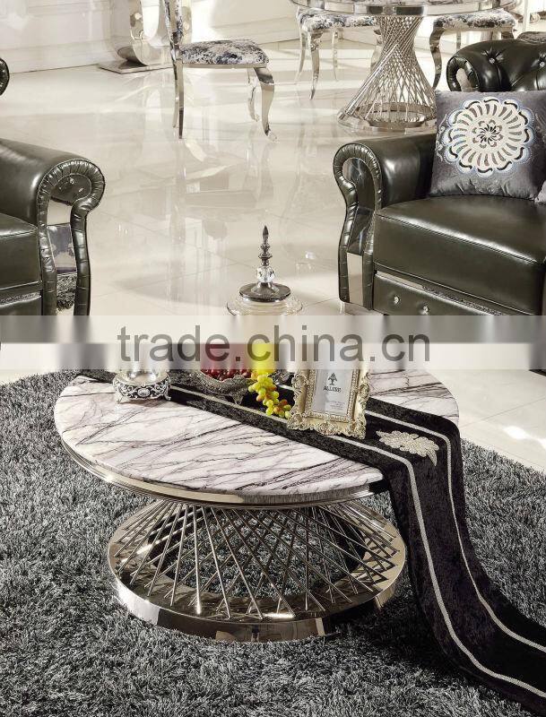 C381 Good Selling Round Marble Cheap Coffee Tables