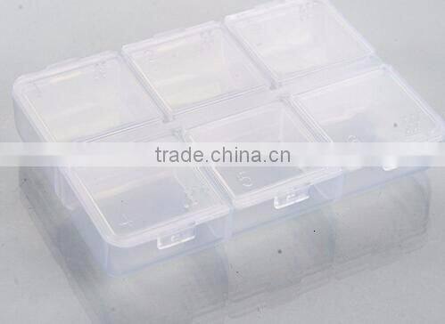cy275 New Mini Portable Empty Braille 6 Cells Pill Medicine Drug Storage Case Box