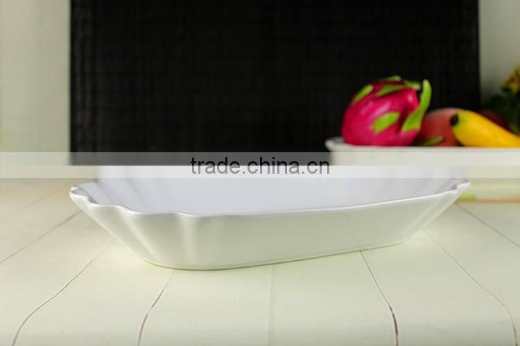 2017 Factory supplies fluted edge dinnerware serving food tray