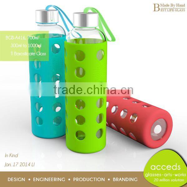 BPA Free Borosilicate Glass Creative Custom Design Water Bottle