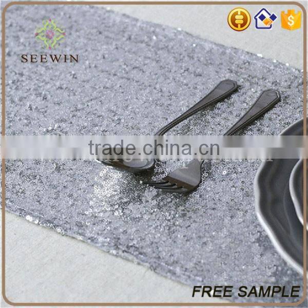 bright sequin table runner for wedding/home deco