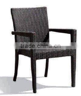 hot sell outdoor durable restaurant chair rattan arm chair