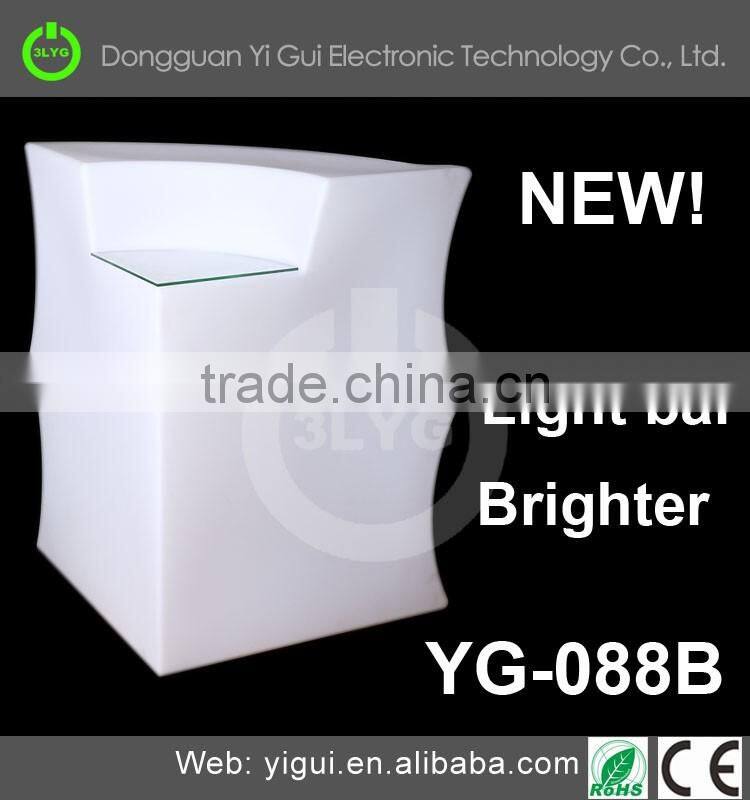 Chairs and tables bar party used High fashion luminous PE plastic LED furniture