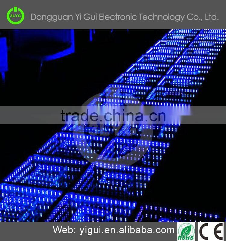 High lumen YG090E led light floor 15w square RGB mixing colorful changing dance floor