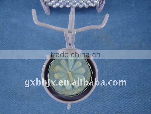 Purple pearl wire car shape decorative candlestick craft