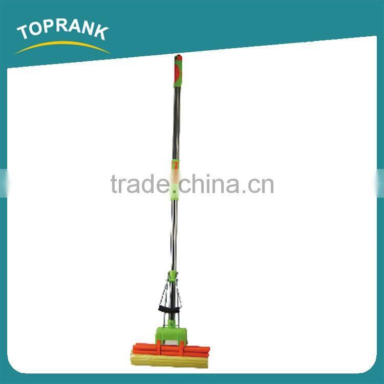 Toprank High Quality Wet And Dry Cleaner Three Roller Sponge Foam Cleaning Mop Telescopic Handle PVA Sponge Mop With TPR Handle