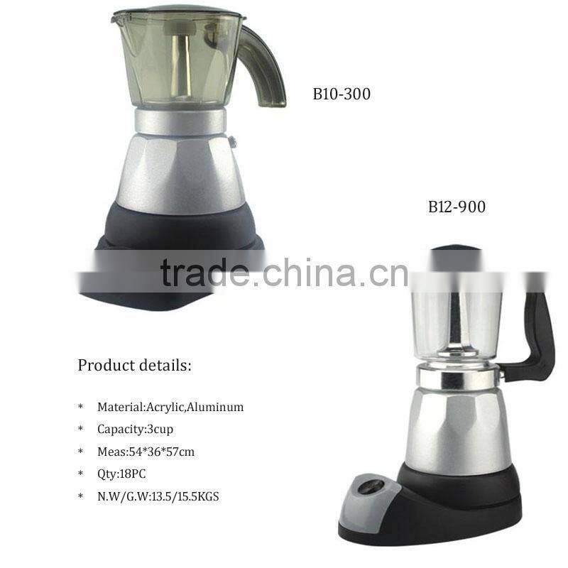 3cups electric espresso antique coffee maker moka espresso coffee pot