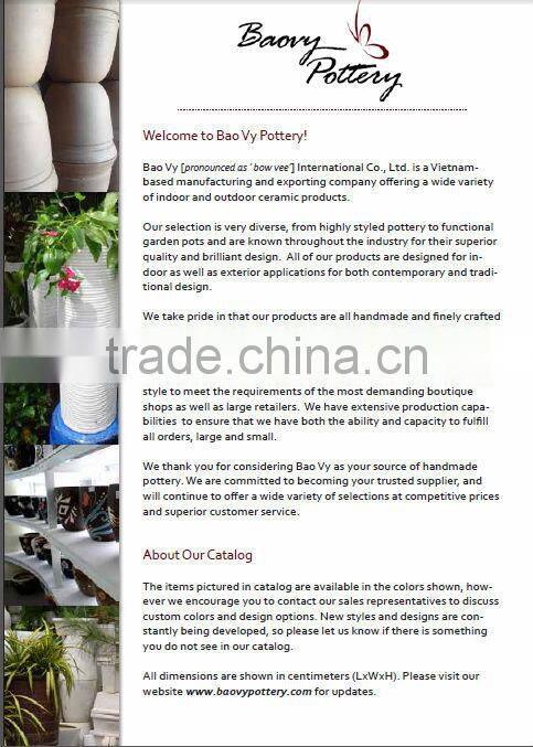 Eco - Ocean Old Sandblast Ceramic Garden Planter-Atlantic Ceramic Pottery