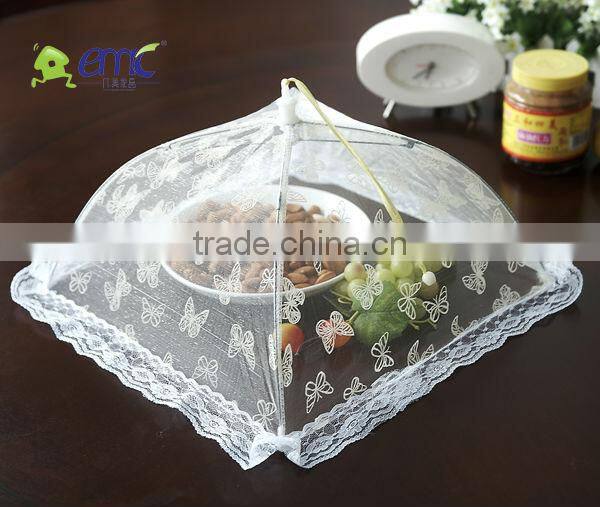 Wholsale white lace style cloth and stainless steel food cover and fruit cover