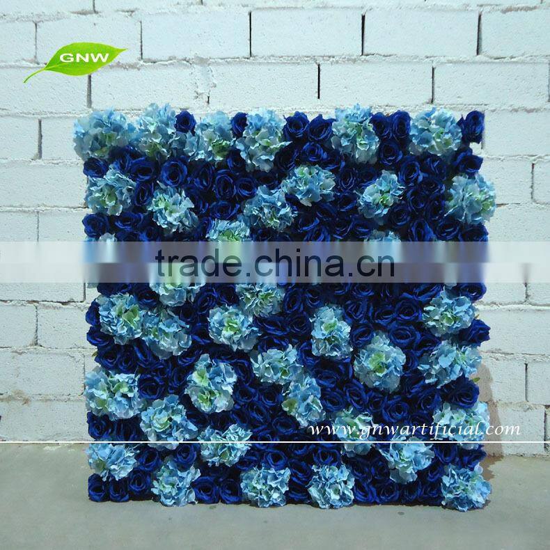 GNW FLW1508-1 Artificial Rose and Hydrangea Blossom Flower Wall for wedding decoration