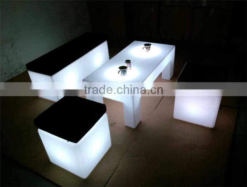 Modern lounge nightclub LED furniture, bench used strip club furniture