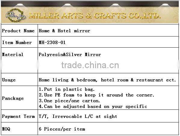 New arrival French home decor wall mirror MH-2308-01