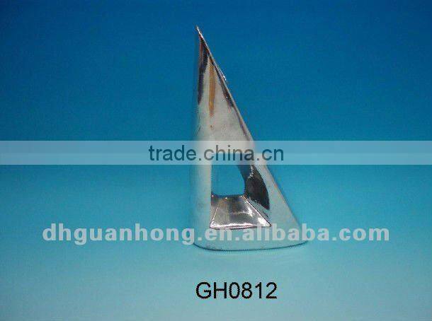 HOT SALE Triangle plating silver ceramic vase