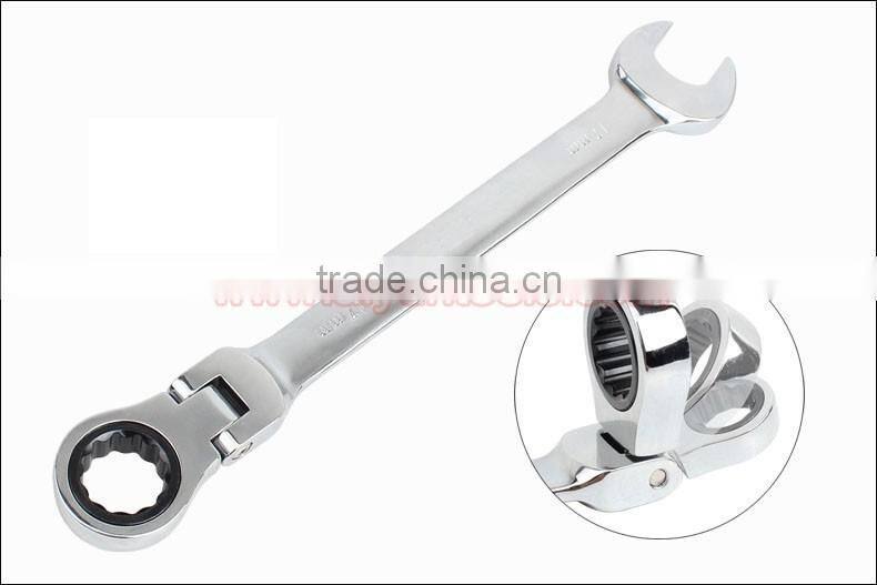 FLEXIBLE HEAD ratchet wrench set Combination spanner Kit Open Ended and Ratchet Ring Great Double Ended Combi Spanners