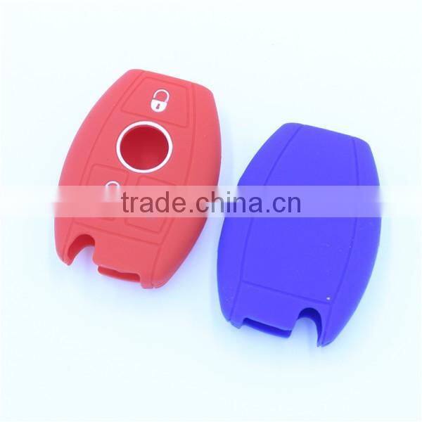 High Quality 3 buttons with hole Silicone Car Key Cover Case for Mercedes-benz remote keys in stock
